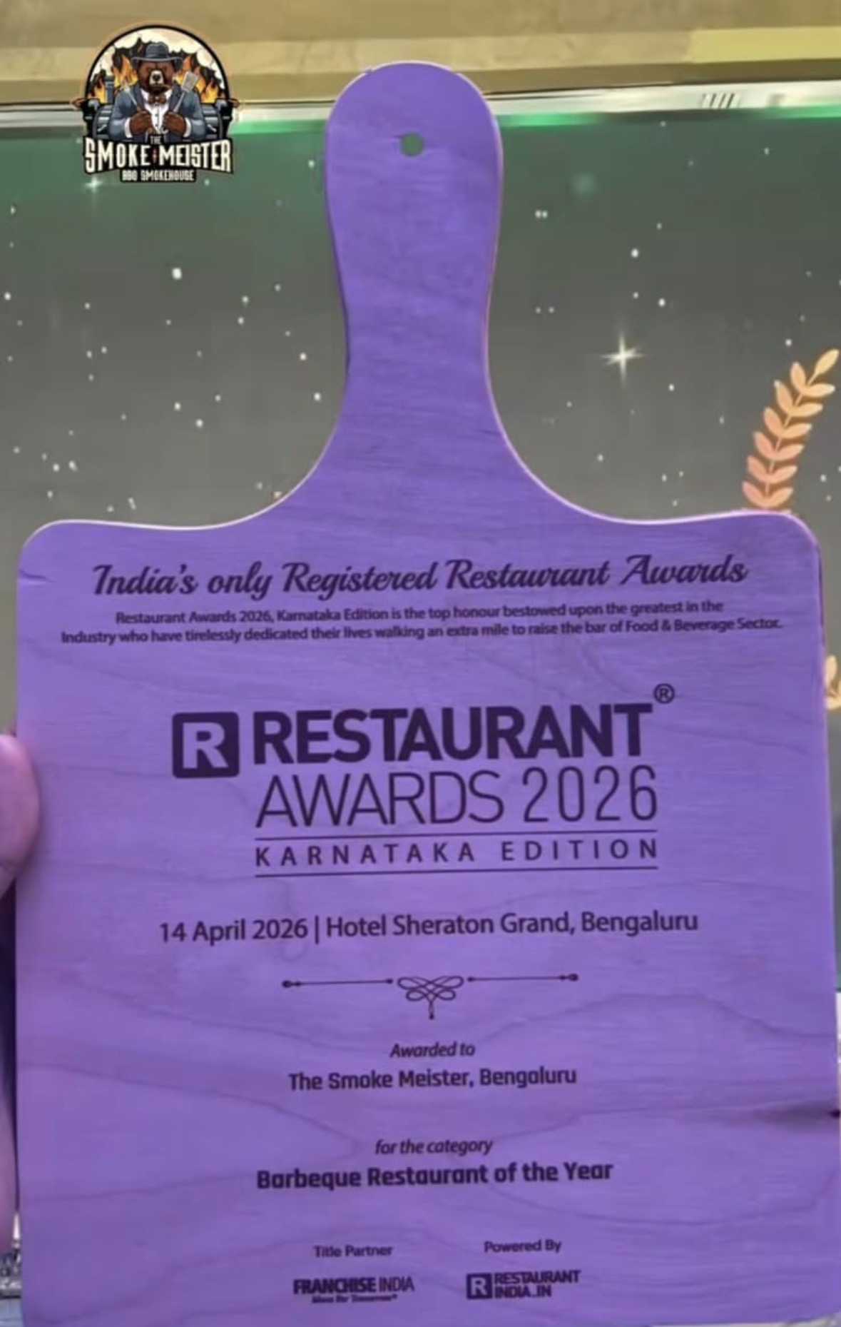 Registered Restaurant Award