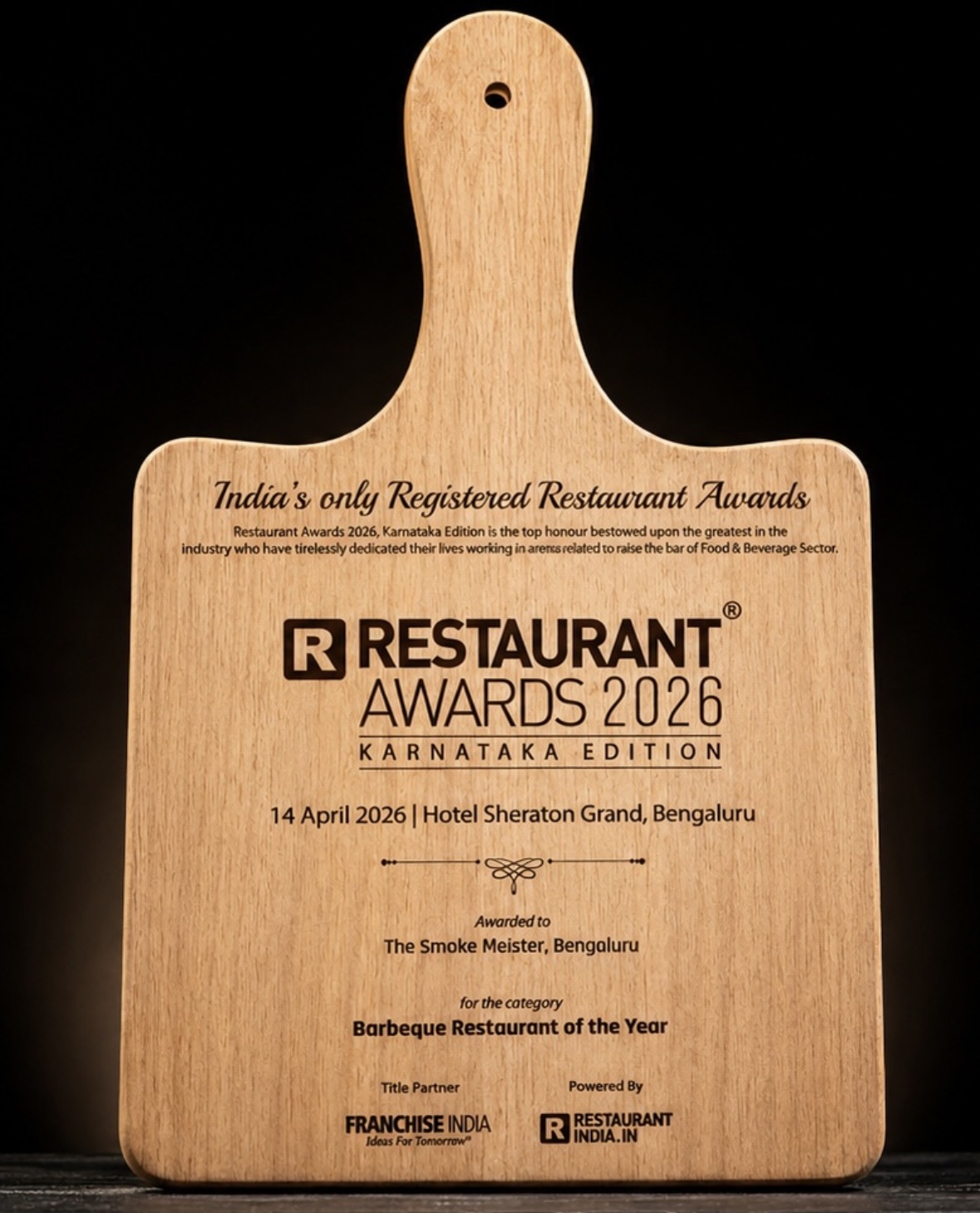 Registered Restaurant Award